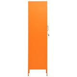 Locker Cabinet Orange 35x46x180 cm Steel - Top-Down View