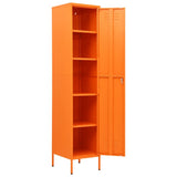 Locker Cabinet Orange 35x46x180 cm Steel - Rear View