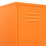Locker Cabinet Orange 35x46x180 cm Steel - Close-Up Angle