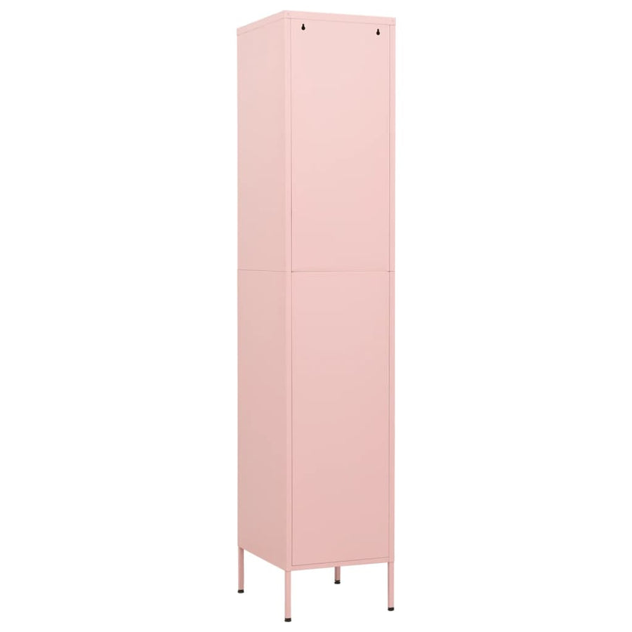 Locker Cabinet Pink 35x46x180 cm Steel