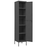Locker Cabinet Anthracite 35x46x180 cm Steel - Rear View