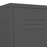Locker Cabinet Anthracite 35x46x180 cm Steel - Close-Up Angle