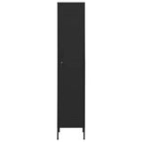 Locker Cabinet Black 35x46x180 cm Steel - Side View