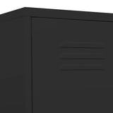 Locker Cabinet Black 35x46x180 cm Steel - Close-Up Angle