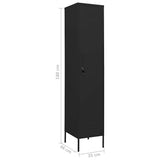 Locker Cabinet Black 35x46x180 cm Steel - Extra Image