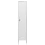 Locker Cabinet White 35x46x180 cm Steel