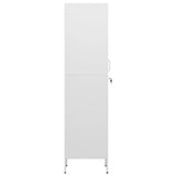 Locker Cabinet White 35x46x180 cm Steel - Top-Down View