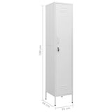 Locker Cabinet White 35x46x180 cm Steel - Extra Image