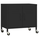 Storage Cabinet Black 60x35x56 cm Steel - Front View