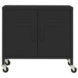 Storage Cabinet Black 60x35x56 cm Steel - Side View