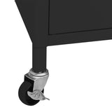 Storage Cabinet Black 60x35x56 cm Steel - Low Angle