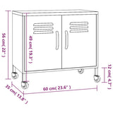 Storage Cabinet Black 60x35x56 cm Steel - Extra Image