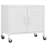 Storage Cabinet White 60x35x56 cm Steel - Front View