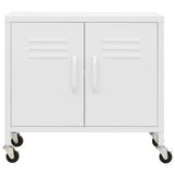 Storage Cabinet White 60x35x56 cm Steel - Side View
