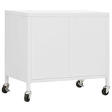 Storage Cabinet White 60x35x56 cm Steel - 45-Degree Angle