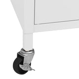Storage Cabinet White 60x35x56 cm Steel - Low Angle