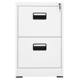 Filing Cabinet White 46x62x72.5 cm Steel - Front View
