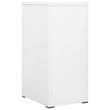 Filing Cabinet White 46x62x102.5 cm Steel - Side View