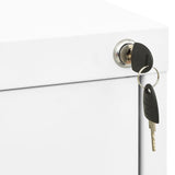 Filing Cabinet White 46x62x102.5 cm Steel - Rear View