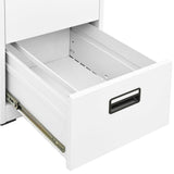 Filing Cabinet White 46x62x102.5 cm Steel - Low Angle