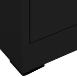 Filing Cabinet Black 46x62x102.5 cm Steel - 45-Degree Angle