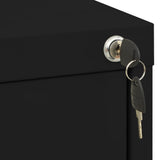 Filing Cabinet Black 46x62x102.5 cm Steel - Rear View