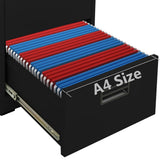 Filing Cabinet Black 46x62x102.5 cm Steel - Extra Image