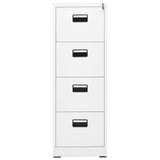 Filing Cabinet White 46x62x133 cm Steel