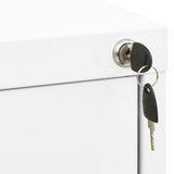 Filing Cabinet White 46x62x133 cm Steel - Extra Image