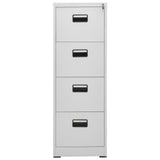 Filing Cabinet Light Grey 46x62x133 cm Steel