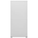 Filing Cabinet Light Grey 46x62x133 cm Steel - Side View