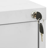 Filing Cabinet Light Grey 46x62x133 cm Steel - Extra Image