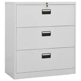 Filing Cabinet Light Grey 90x46x103 cm Steel