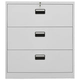 Filing Cabinet Light Grey 90x46x103 cm Steel
