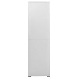 Filing Cabinet Light Grey 90x46x164 cm Steel - Side View