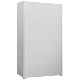 Filing Cabinet Light Grey 90x46x164 cm Steel - Top-Down View
