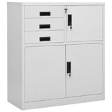 Office Cabinet Light Grey 90x40x102 cm Steel