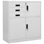Office Cabinet Light Grey 90x40x102 cm Steel