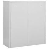 Office Cabinet Light Grey 90x40x102 cm Steel - 45-Degree Angle