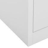 Office Cabinet Light Grey 90x40x102 cm Steel - Extra Image