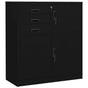 Office Cabinet Black 90x40x102 cm Steel