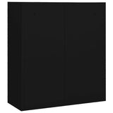 Office Cabinet Black 90x40x102 cm Steel - 45-Degree Angle