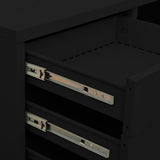 Office Cabinet Black 90x40x102 cm Steel - Low Angle