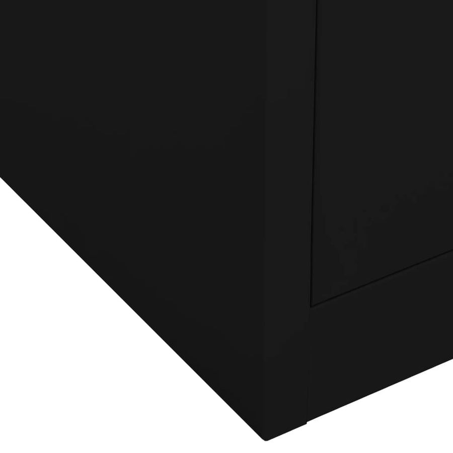 Office Cabinet Black 90x40x102 cm Steel