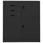 Office Cabinet Anthracite 90x40x102 cm Steel