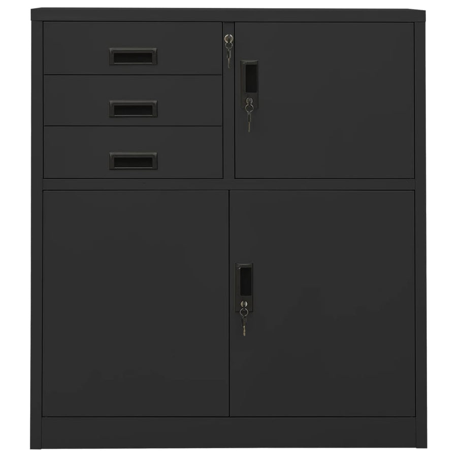Office Cabinet Anthracite 90x40x102 cm Steel