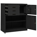 Office Cabinet Anthracite 90x40x102 cm Steel