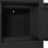 Office Cabinet Anthracite 90x40x102 cm Steel - Close-Up Angle