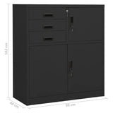 Office Cabinet Anthracite 90x40x102 cm Steel - Extra Image