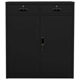 Office Cabinet Black 90x40x102 cm Steel